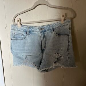 Old Navy Light Blue Ripped Jean Shorts